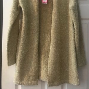 Woodbury Cardigan Gold Metallic